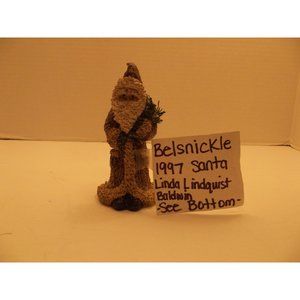 Vtg. 1997 Linda Lindquist Belsnickle Resin Santa Claus Figurine